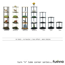 Load image into Gallery viewer, 5-Tier Corner Display Shelf Bookcase in Espresso &amp; Black