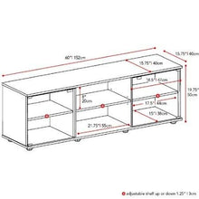 Load image into Gallery viewer, Contemporary Brown TV Stand with Glass Doors - Fits TV's up to 64-inch