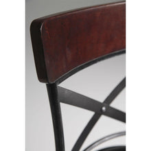 Load image into Gallery viewer, Black and Cherry 30-inch Metal and Wood Bar Stool with Swivel Seat
