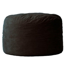 Load image into Gallery viewer, Black Suede Medium 3-Foot Bean Bag Chair - Made in USA