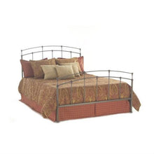 Load image into Gallery viewer, Queen size Metal Bed with Headboard and Footboard in Black Walnut