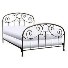 Load image into Gallery viewer, Full size Metal Bed with Softly Rounded Shoulders in Rusty Gold Finish