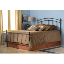 Load image into Gallery viewer, Full size Metal Bed with Headboard and Footboard in Matte Black