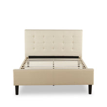 Load image into Gallery viewer, Full size Taupe Upholstered Bed with Button Tufted Headboard &amp; Footboard