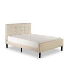 Load image into Gallery viewer, Full size Taupe Upholstered Bed with Button Tufted Headboard &amp; Footboard