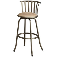 Load image into Gallery viewer, Set of 2 - Adjustable Height Swivel Microfiber Seat Bar Stools