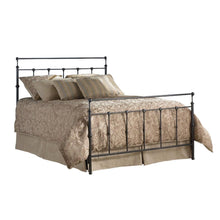 Load image into Gallery viewer, Queen size Metal Bed with Headboard and Footboard in Mahogany Gold Finish