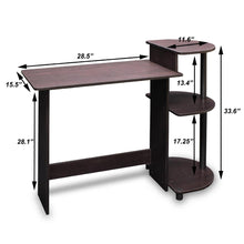 Load image into Gallery viewer, Simple Compact Computer Desk in Espresso Black Finish