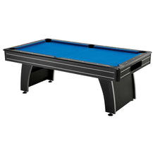 Load image into Gallery viewer, 7 Ft Blue Top Pool Table with 2 Cues and Billiard Balls