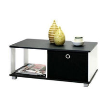 Load image into Gallery viewer, Simple Black and White Coffee Table with Bin Drawer