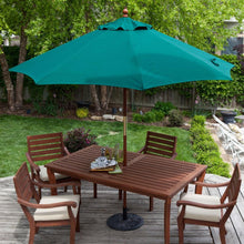 Load image into Gallery viewer, Commercial-Grade 9-Ft Patio Umbrella with Forest Green Sunbrella Canopy