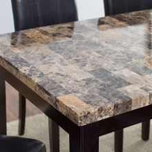 Load image into Gallery viewer, Traditional 6-Piece Dining Set with Faux Marble Top Table 4 Chairs and Bench