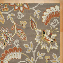Load image into Gallery viewer, 5&#39;2&quot; x 7&#39;2&quot; Tufted Cotton Area Rug Neutral Beige Yellow Orange Floral Pattern