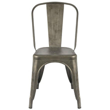 Load image into Gallery viewer, Set of 4 - Stackable Modern Cafe Bistro Dining Side Chair in Gun Metal Finish