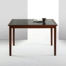 Load image into Gallery viewer, Rectangular 48 x 36 inch Brown Wood Dining Table with Faux Marble Top
