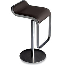 Load image into Gallery viewer, Contemporary Stainless Steel Barstool Chair with brown leather seat