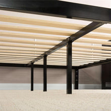 Load image into Gallery viewer, Full Metal Platform Bed Frame with Wooden Mattress Support Slats