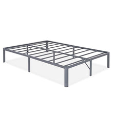 Load image into Gallery viewer, Full Heavy Duty Grey Metal Platform Bed Frame with Round Corners