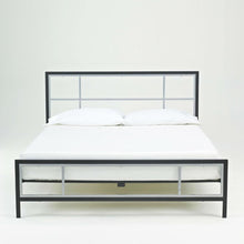 Load image into Gallery viewer, Full size Modern Metal Platform Bed Fame with Headboard Footboard and Wood Slats