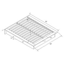 Load image into Gallery viewer, Full size Modern Padded Faux Leather Platform Bed Frame in Black with Wooden Slats