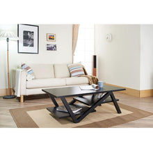 Load image into Gallery viewer, Modern Z-Shape Coffee Table in Black Wood Finish