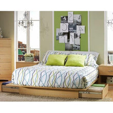 Load image into Gallery viewer, Full - Queen size Modern Platform Bed Frame in Natural Wood Finish