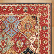 Load image into Gallery viewer, 5&#39;3&quot; x 7&#39;3&quot; Area Rug in Red Blue Black Oriental Pattern