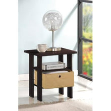 Load image into Gallery viewer, Espresso End Table Nightstand for Bedroom or Living Room