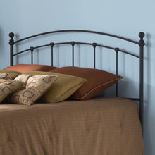 Load image into Gallery viewer, Full size Matte Black Metal Headboard