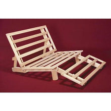 Load image into Gallery viewer, Full size Tri-Fold Sofa Bed Lounge Futon Frame in Unfinished Poplar Wood