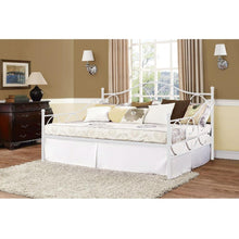 Load image into Gallery viewer, Full size Day Bed in Contemporary White Metal Finish