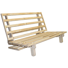 Load image into Gallery viewer, Full size Futon Frame Sleeper Sofa Bed Lounger in Unfinished Solid Wood