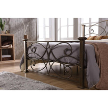Load image into Gallery viewer, Full size Gold Metal Platform Bed Frame with Headboard and Footboard