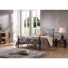 Load image into Gallery viewer, Full size Gold Metal Platform Bed Frame with Headboard and Footboard