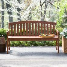Load image into Gallery viewer, Outdoor Weather Resistant Wood 5-Ft Garden Bench in Natural