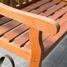 Load image into Gallery viewer, Outdoor Weather Resistant Wood 5-Ft Garden Bench in Natural