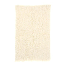 Load image into Gallery viewer, 4-ft x 6-ft Hand Woven Wool Flokati Area Rug in Natural Color