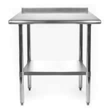 Load image into Gallery viewer, Heavy Duty 30 x 24 inch Stainless Steel Restaurant Kitchen Prep Work Table with Backsplash