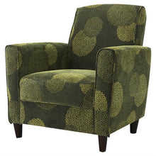 Load image into Gallery viewer, Contemporary Green Fabric Upholstered Flared Arm Accent Chair with Wood Legs