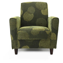 Load image into Gallery viewer, Contemporary Green Fabric Upholstered Flared Arm Accent Chair with Wood Legs