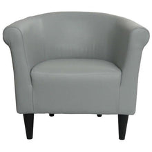 Load image into Gallery viewer, Gray Faux Leather Upholstered Accent Chair Club Chair - Made in USA