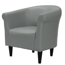Load image into Gallery viewer, Gray Faux Leather Upholstered Accent Chair Club Chair - Made in USA