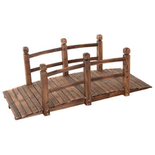 Load image into Gallery viewer, Solid Fir Wood 5-Ft Arch Garden Bridge Walkway - Great for Pond Landscaping