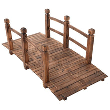 Load image into Gallery viewer, Solid Fir Wood 5-Ft Arch Garden Bridge Walkway - Great for Pond Landscaping