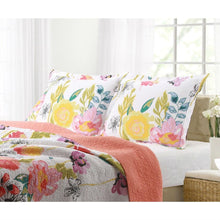 Load image into Gallery viewer, Full - Queen Cotton Quilt Set Multi-Color Floral Pattern