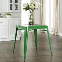 Load image into Gallery viewer, Contemporary French Cafe Style Sturdy Metal Dining Table in Green