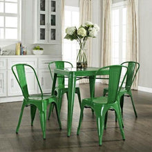 Load image into Gallery viewer, Contemporary French Cafe Style Sturdy Metal Dining Table in Green