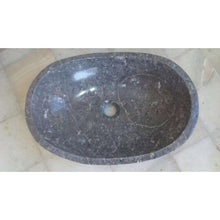 Load image into Gallery viewer, Grey Marble Natural Stone Bathroom Vessel Sink
