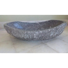 Load image into Gallery viewer, Grey Marble Natural Stone Bathroom Vessel Sink