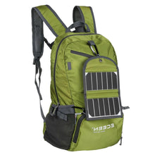 Load image into Gallery viewer, Green 3.25 Watt Solar Panel Backpack Smartphone Tablet Battery Charger